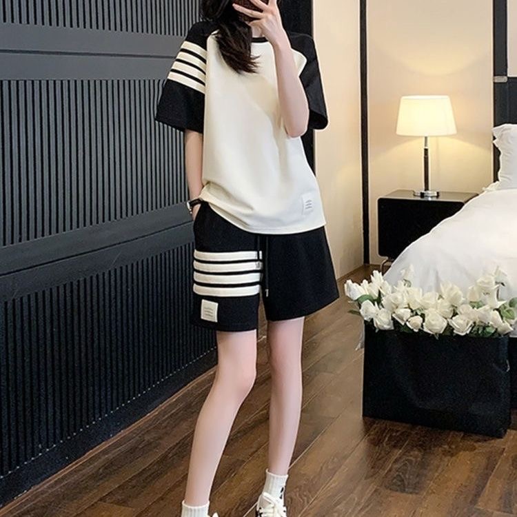 短袖短裤两件套装女夏装