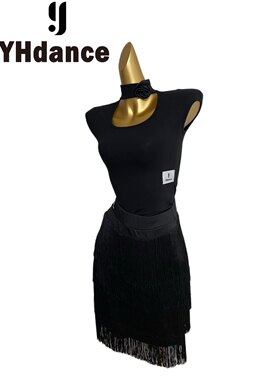 YHDANCE舞服手工玫瑰背心拉丁摩登显瘦上衣百搭显瘦交谊舞C124