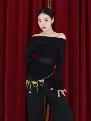 拉丁舞金属百搭腰链配饰高腰舞服配件新款舞服女配饰显瘦表演艺考