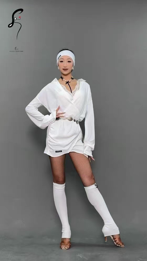 舞服薄款拉丁舞袜套莫代尔面料透气护腿练功表演护腿舞蹈袜