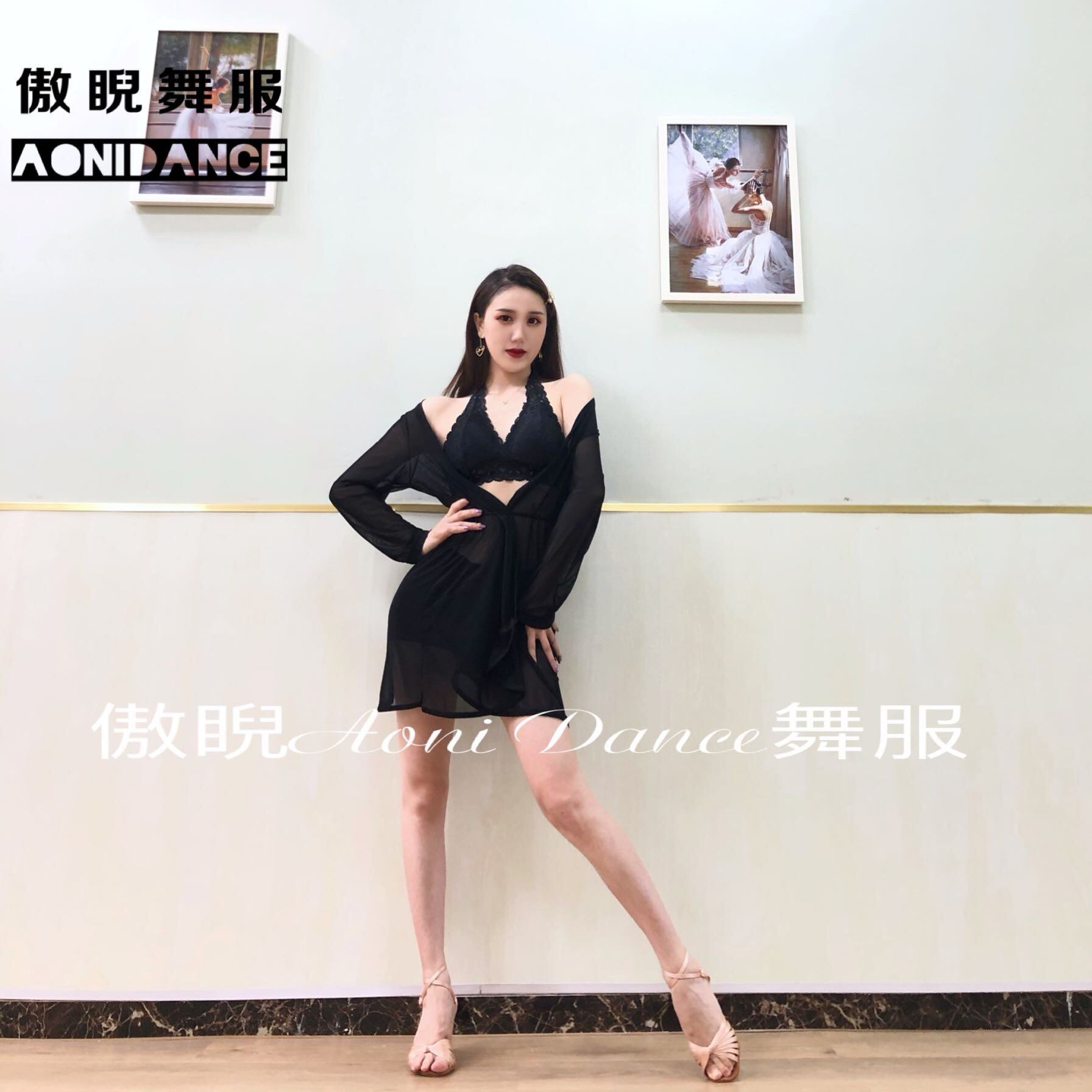 服可做系腰裙开衫万能教课拉丁舞