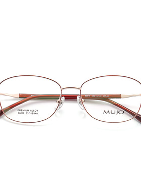 时尚眼镜框戴出小V脸女高级感全框高端合金淑女镜框近视丹阳90019