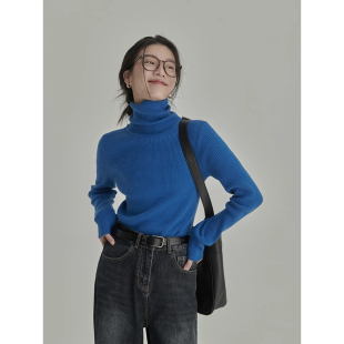 HAVERICE饭馆 超弹羊毛毛衣 秋冬打底多色保暖基础高领修身上衣女