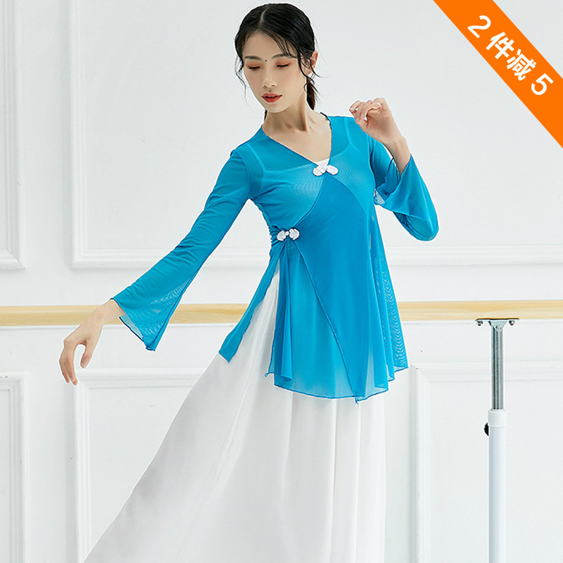 交叉V领练功服共妍舞蹈服