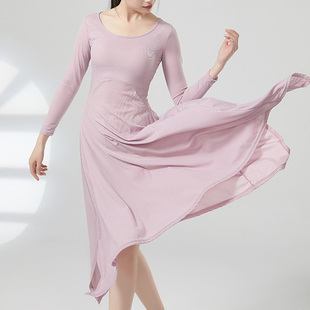 现代舞连衣裙洛阳旧事纯色大摆练功裙飘逸显瘦古典舞学生舞蹈裙子