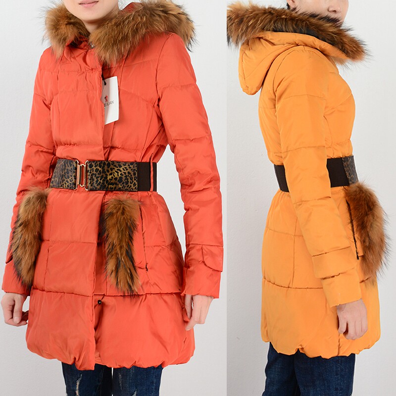 秋冬款新款大毛领棉衣女韩版连帽加厚中长款羽绒棉服外套清仓处理