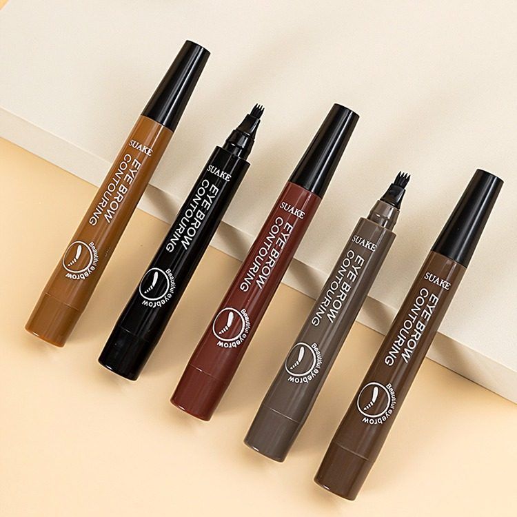 P苏安可SUAKE四叉野生水眉笔根根分明持久防水防汗不易掉色不晕染