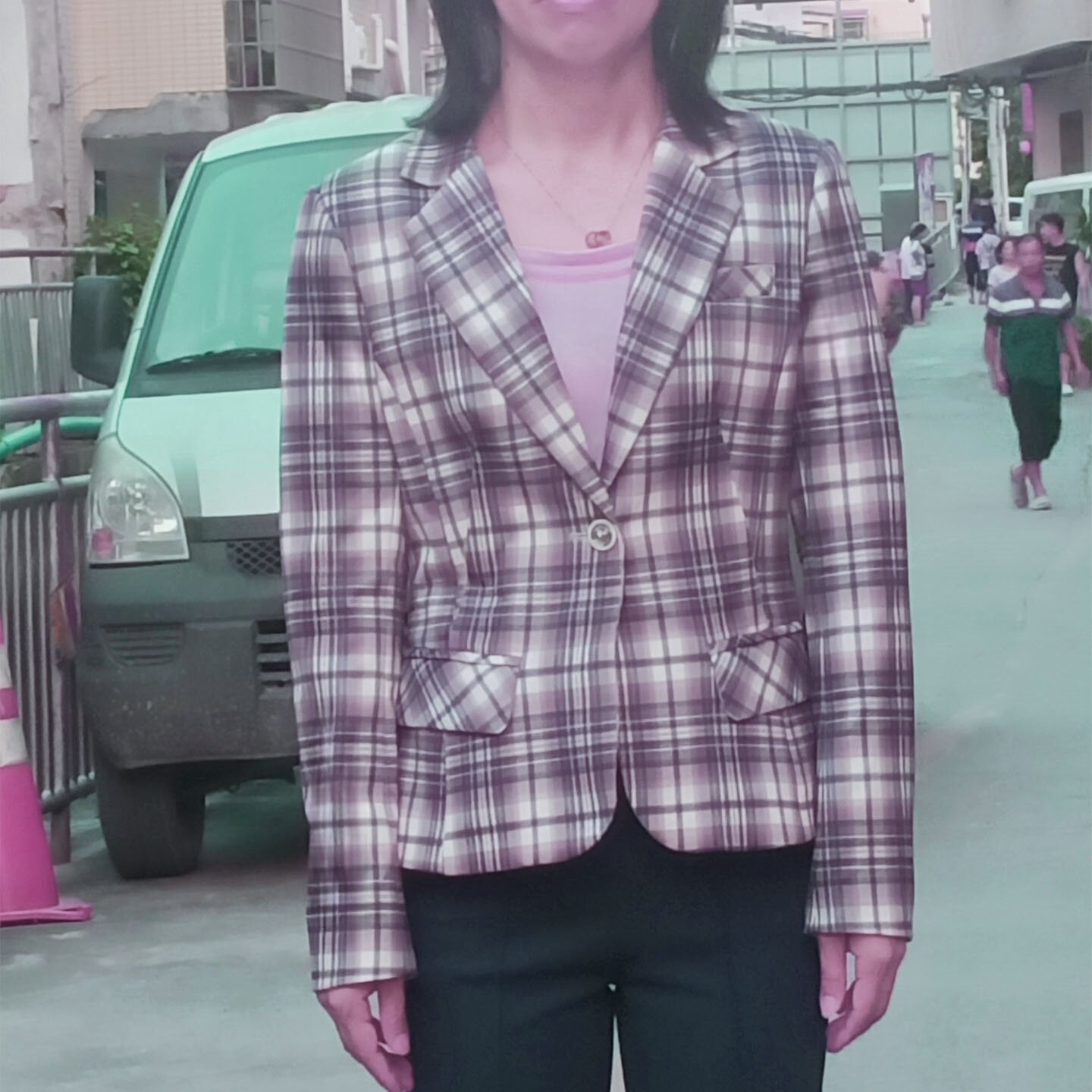 2025年新款格子洋气减龄气质收腰春秋季常规款合身显瘦长袖女西装