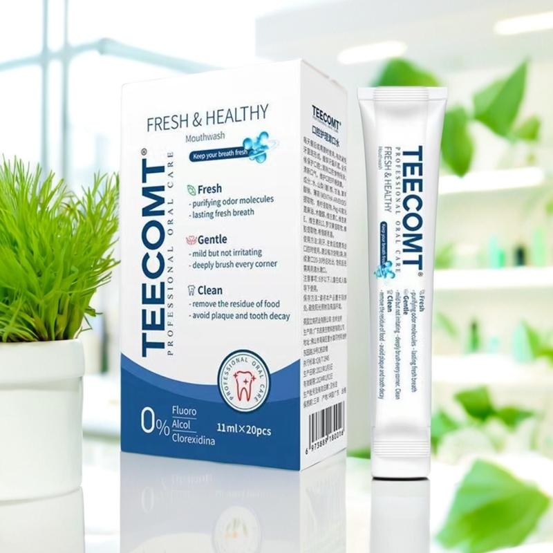 TEECOMT不含酒精 漱口水便携式茉莉花茶薄荷味抑菌口气清新学生