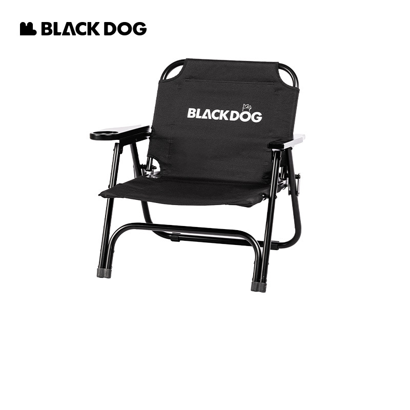 黑狗Black Dog户外折叠椅子露营写生导演椅可折叠易收纳黑色装备