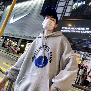 连帽薄款卫衣男秋冬装新款长袖韩版宽松上衣潮外套404-2-WY05图片