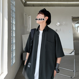 夏季休闲短袖衬衫男套装五分袖衬衣潮港风两件套404-2-TZ12，男装休闲套装，星座409(原A307）