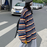 2021春季长袖卫衣条纹上衣韩版宽松港风情侣XZ404-2-TW09，男装卫衣，星座409(原A307）