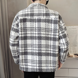 毛呢料格子外套春秋修身韩版潮流男生复古风衣外套409-2209-P105，男装风衣，星座409(原A307）