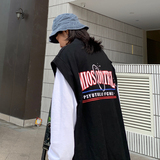 2021卫衣男女宽松假两件韩版坎肩无袖上衣ins超火背心外套两件套，男装背心/马甲，星座409(原A307）