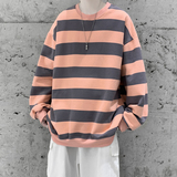 秋季长袖卫衣条纹上衣港风宽松港风女情侣装XZ404-2-TW05-p55，男装卫衣，星座409(原A307）