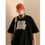 2023港风swag纯圆领T恤短袖五分半袖夏季打底衫A307-TX10-P30，男装T恤，星座409(原A307）