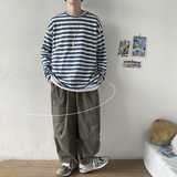 2021春薄款宽松韩版男条纹长袖上衣ins卫衣XZ404-2-TW10，男装卫衣，星座409(原A307）