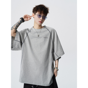 夏季 2601 短袖 XZ409 P38 t恤男女宽松重磅印花oversize上衣 美式