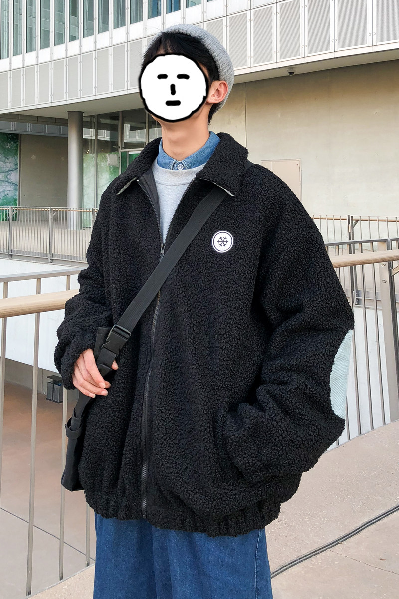 秋冬季情侣装羊羔绒夹克棉衣男港风宽松ins外套404-2-MY28,男装棉衣,星座409(原A307）