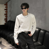 基础垫肩打底衫男高级感秋冬新款内搭纯色长袖T恤409-J215-P38，男装T恤，星座409(原A307）