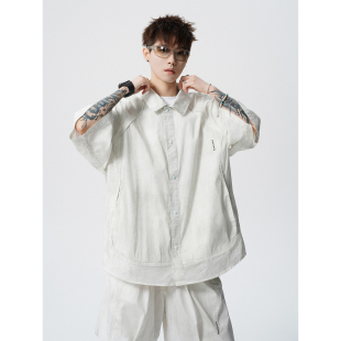 两件套男夏季 休闲短裤 高级感轻奢套装 XZ409 P75 翻领短袖 TZ06 衬衫