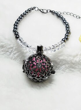 高级感森系文艺风花朵香薰手环