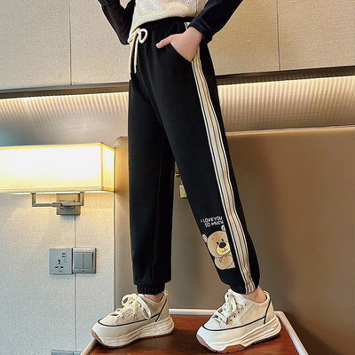 【小梨专享】女童加绒裤子冬2025新款儿童束脚冬季加厚卫裤KZ5356