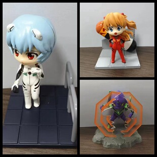 EVA 3款 绫波丽 明日香 初号机 微缩场景 Q版公仔 动漫模型摆件