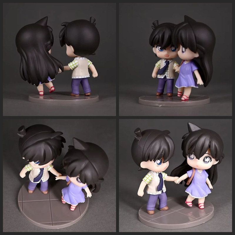 柯南工藤新一毛利兰Q版手办