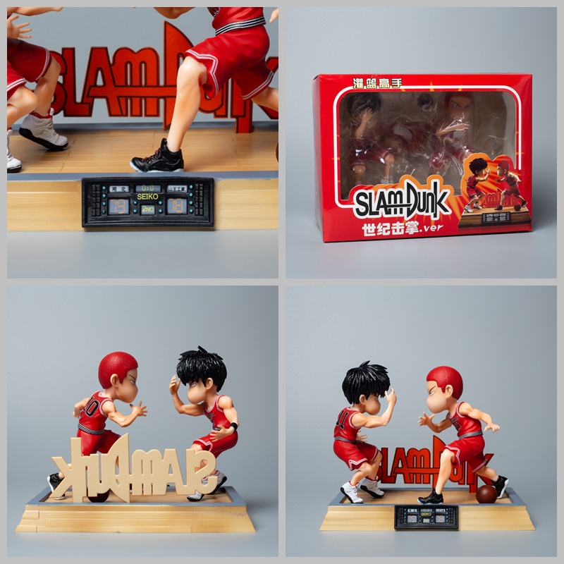 灌篮高手 q版 世纪击掌 樱木花道流川枫 场景 模型 摆件 盒装手办