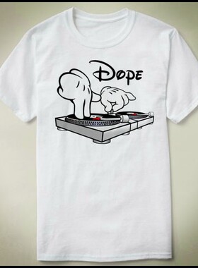 Dope - Cartoon DJ Hands   个性 包邮 定制 DIY Tee T-Shirt T恤