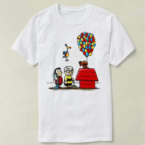 Parody of UP in Peanuts UP 飞屋环游记 定制 T-Shirt T恤 衣服