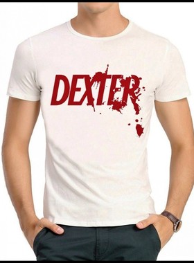 Dexter T-shirt 嗜血法医 T恤 白色 T恤 短袖  嗜血法医T恤男女