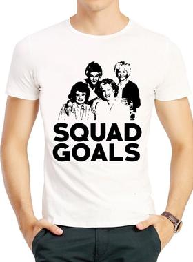 黄金女郎T恤白色个性美剧短袖衣服男女 The Golden Girls T-shirt