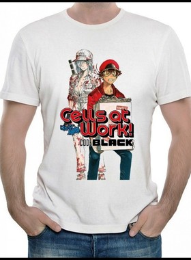 工作细胞T恤 圆领 白色 动漫 工作细胞短袖T恤 男女Cells at Work