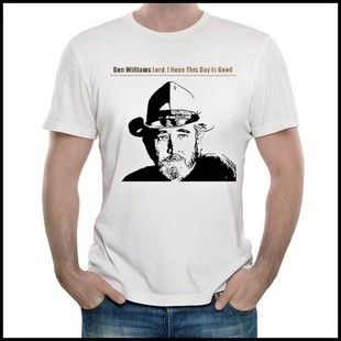 Don Williams T-shirt 当 威廉姆斯 T恤 白色 短袖 外贸T恤男