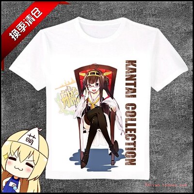 舰队collection舰娘金刚T恤 动漫周边长短袖T恤 班服情侣装定做