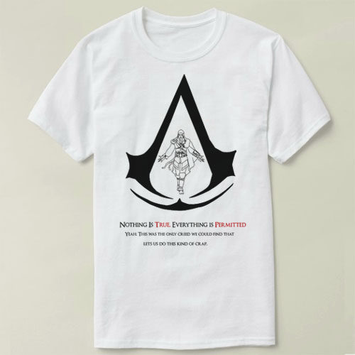 Assassin's Creed 刺客信条Tee Shirt 圆领 定制T恤男女
