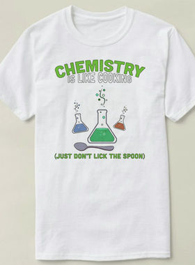 Chemistry 化学 Cooking Just Don't Lick Spoon Tee T-Shirt T恤