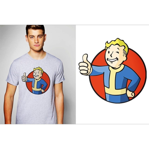Fallout4vaultboy辐射4T-Shirt成人T恤班服上衣TEE圆领衣服4