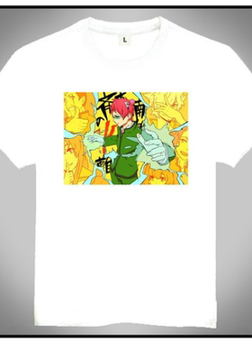 Saiki Kusuo T-shirt 齐木楠雄 T恤 白色 短袖 T恤 动漫T恤 新款