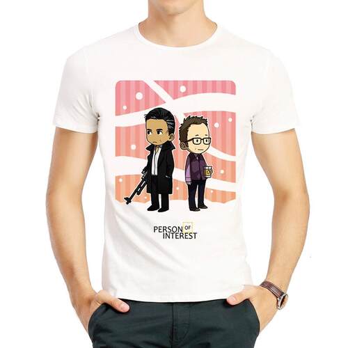 疑犯追踪T恤衫圆领短袖夏季衣服男女 Person of Interest T-shirt
