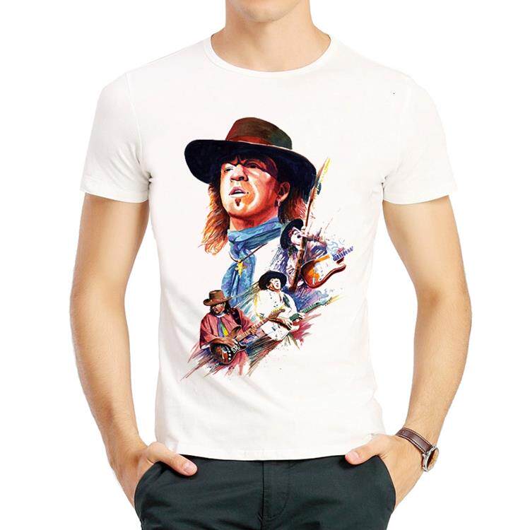 史蒂维雷沃恩T恤圆领吉他大师短袖衣服Stevie Ray Vaughan tshirt