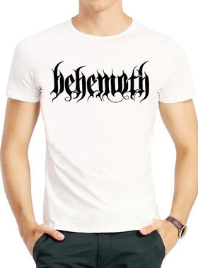 波兰黑金属乐队T恤衫 白色短袖贝希摩斯衣服男女Behemoth T-shirt