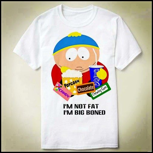South park cartman big boned南方公园 包邮成人Tee T-Shirt T恤