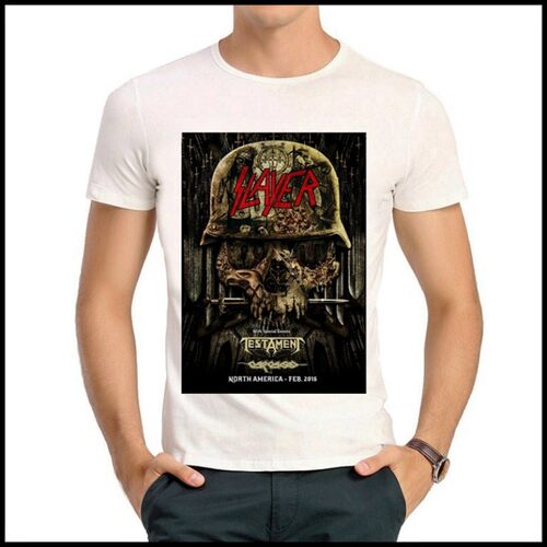 Slayer T-shirt 超级杀手乐团 T恤 速卖通T恤 白色 短袖 T恤 男女
