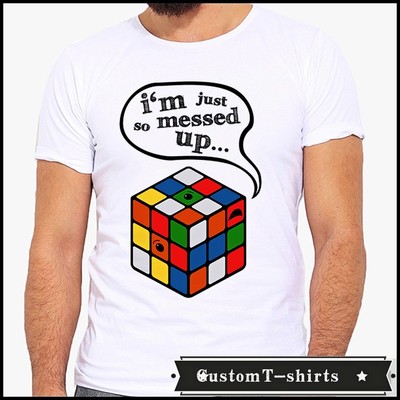 Muddled  Rubiks Cube    文化衫礼物男女美  T恤T-shirt