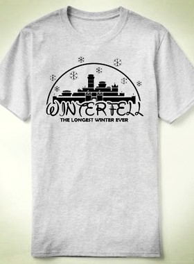 GameofThrones权力的游戏winterfell上衣成人TeeT-ShirtT恤