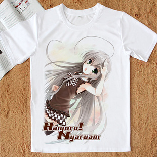 动漫T恤 潜行吧!奈亚子 A3运动T恤 男女短袖T恤 衣服 白色9